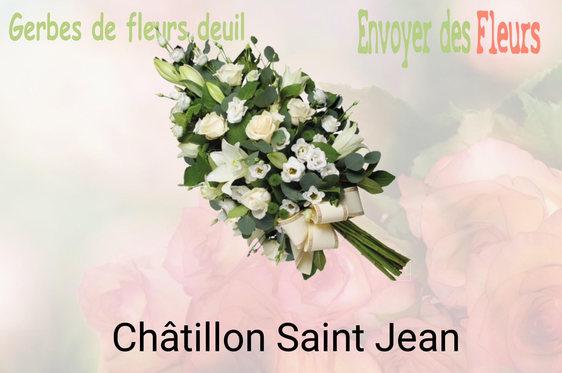 Gerbe de fleurs de deuil livrée à Châtillon-Saint-Jean